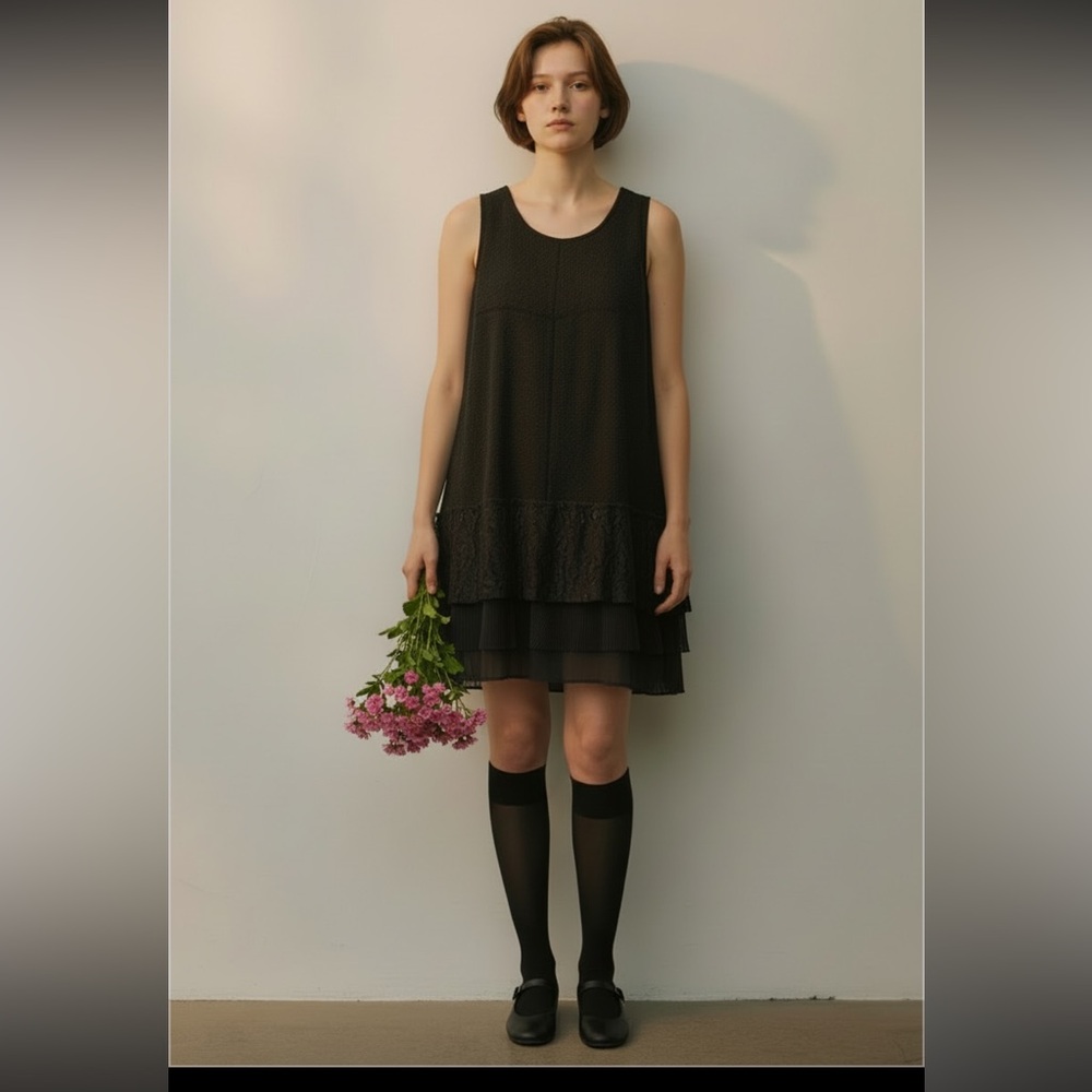 Pretty Angel charcoal grey dress extender , slip dress